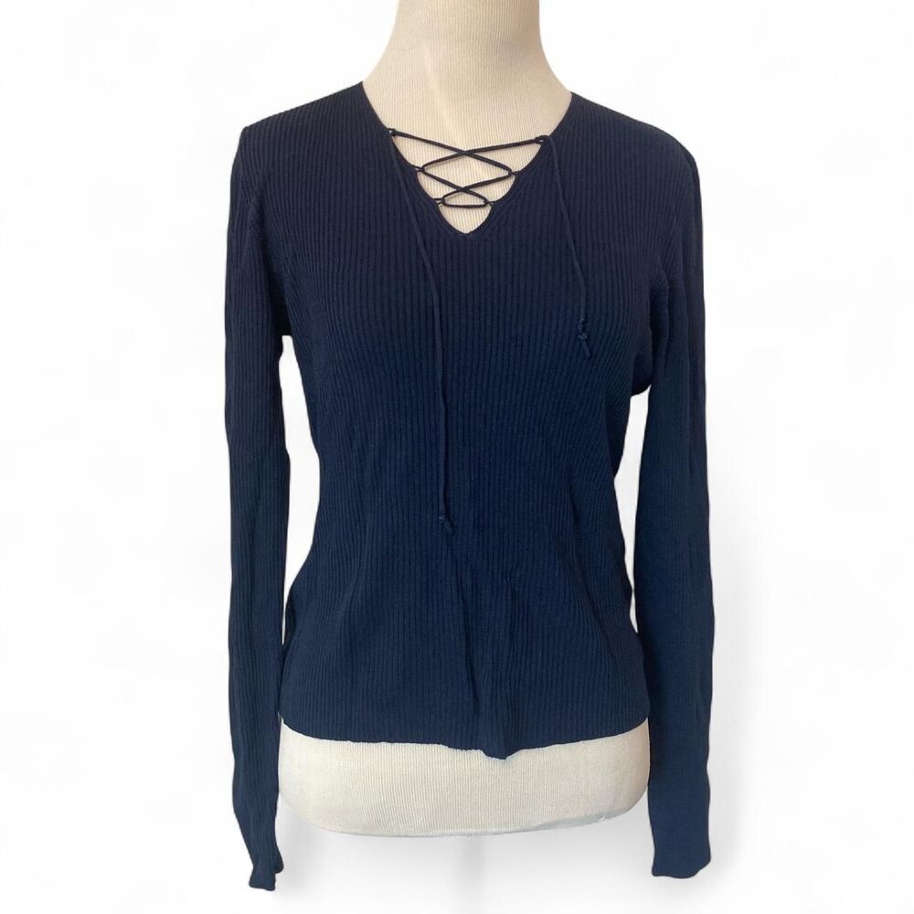 Max-studio Women's Navy and Blue Shirt